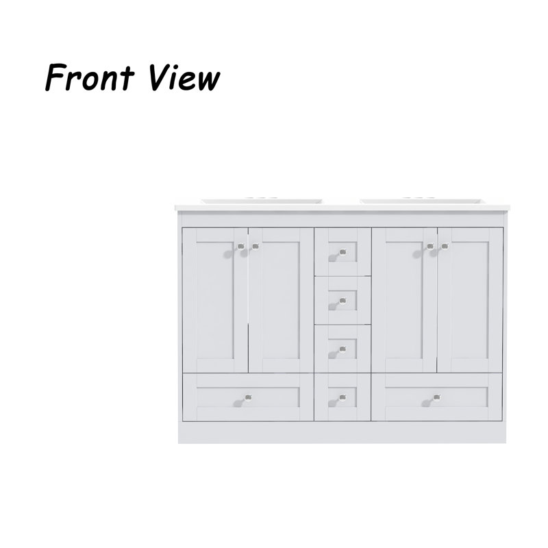 Ebern Designs 47.2'' Double Bathroom Vanity with Ebern Designs 47.2'' Double Bathroom Vanity with
